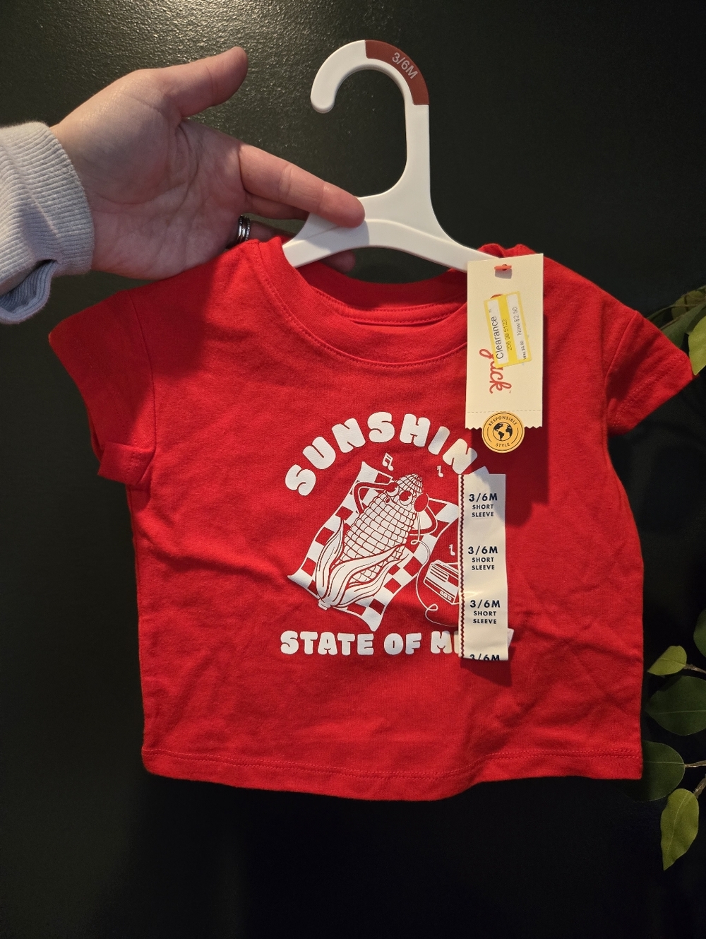 Kids' Red 'Sunshine State of Mind' Short Sleeve Tee Nwt 3-6 Months